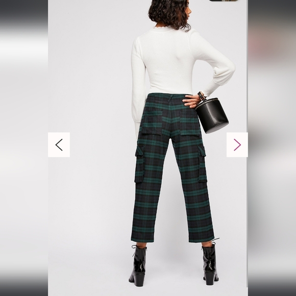 Free People, Relaxed Slim Cargo Pants, in Green Combo, Size 4 - Picture 3 of 14